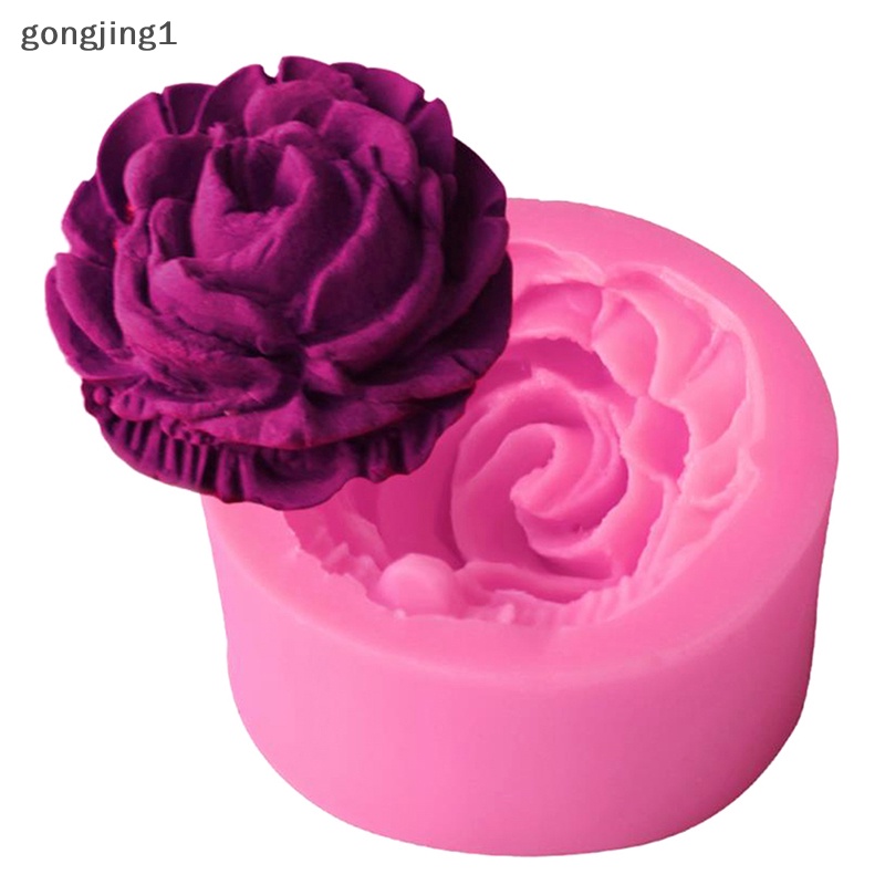 Ggg 1Pc Cetakan Silikon Bunga Mawar Dekorasi Kue Sugarcraft &amp; Chocolate Soap Clay Mold ID