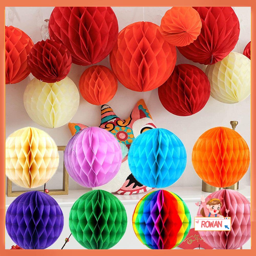 R-FLOWER 5 Pcs Chinese Paper Lantern Aksesoris Hadiah Perlengkapan Gift Craft Honeycomb Balls