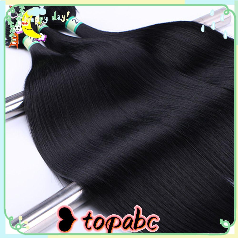 TOP 100g Rambut Ekstensi Fashion Wanita Hitam Alami Diproses Rambut Lurus Brasil