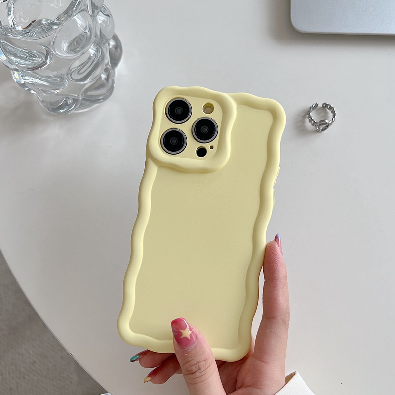 【Macaron Wave】So Pretty Skin Feel SoftCase IPhone 7 8 Plus X Xr XS Max IPhone 11 12 13 14 Pro Max Women's Fashion Camera Protect Phone Case