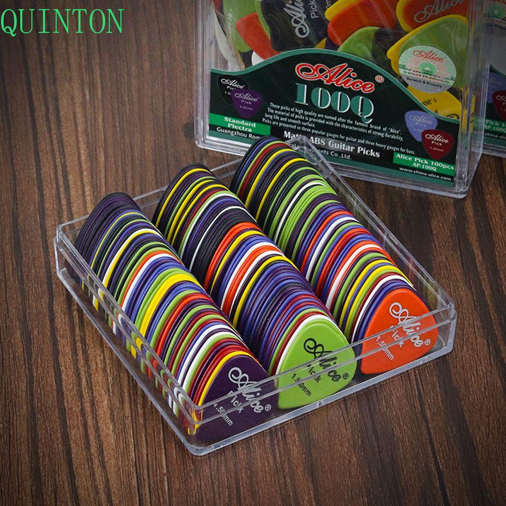 QUINTON Guitar Picks Multiple Color Smoothy Bass ABS 1kotak Aksesoris Gitar