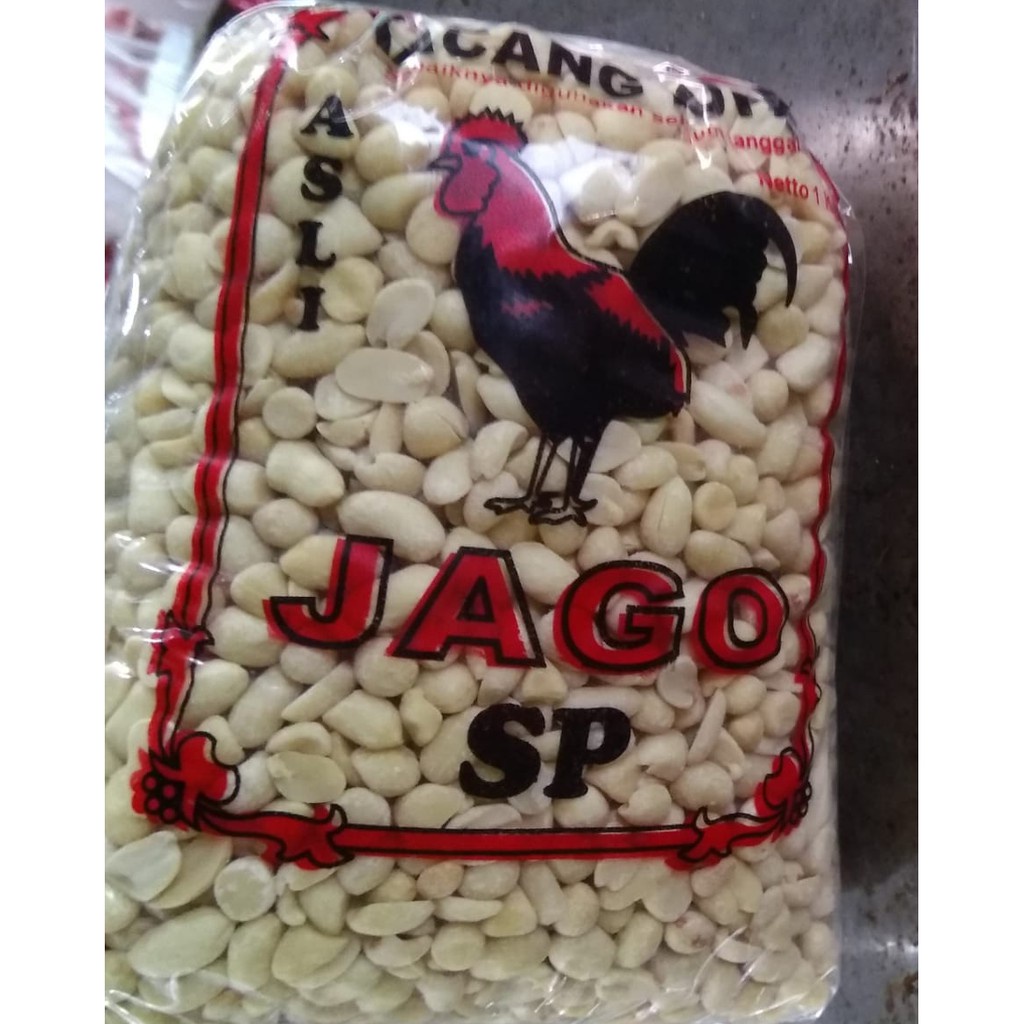 

Kacang Tanah Kupas cap jago1 KG