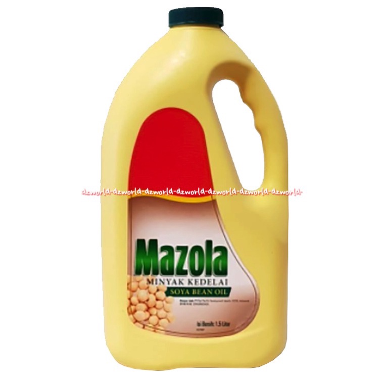 Mazola Minyak Kedelai 1.5L Soya Oil Kemasan Botol Derigen Mazzola Soy Oils Minyak Goreng Kacang Kedelai