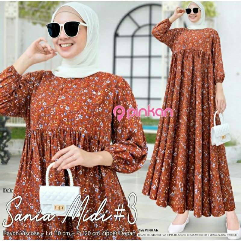 SANIA MIDI #3 ORI PINKAN | Ld110 Rayon Viscose