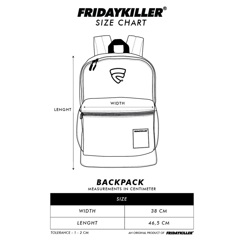 TAS PUNGGUNG FRIDAY KILLER | FOXIA DARK GREY BACKPACK