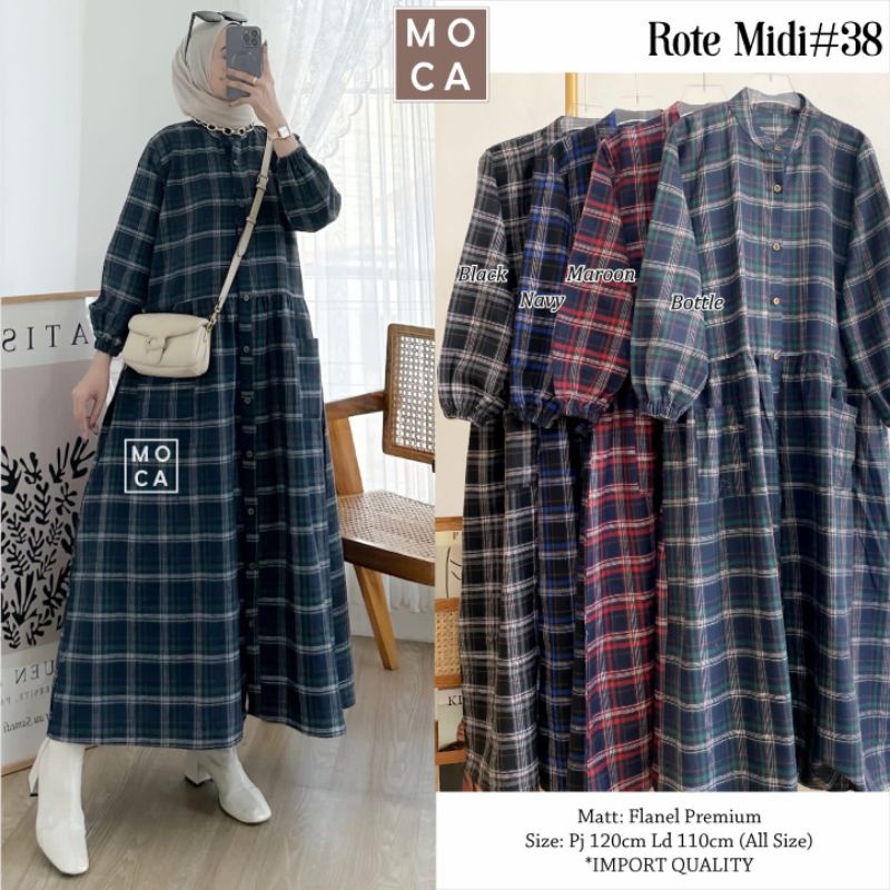ROTE MIDI #38 Jumbo ORI MOCA | Ld120 Flanel Premium