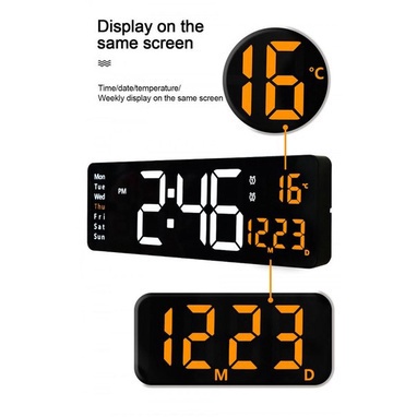 244 ROCKWARE DS6626 Wall Clock Mounted Digital LED - Jam Dinding Digital