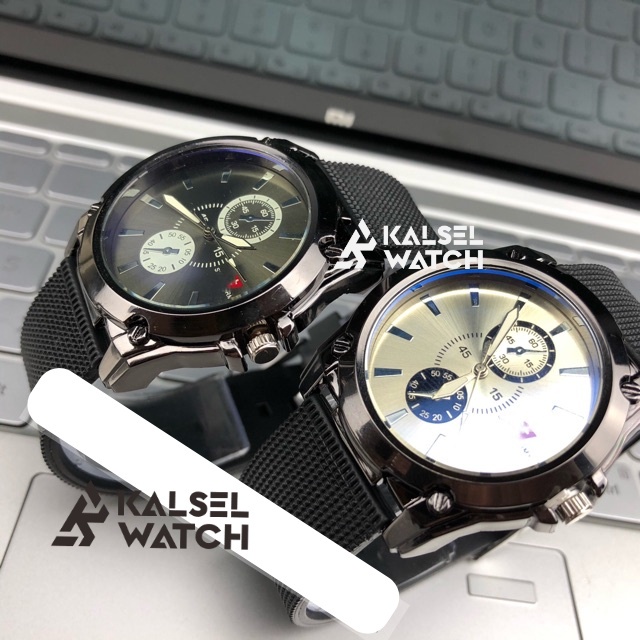 Jam Tangan Pria Sport Korea Quartz Analog Fashion Korea / Jam Tangan Pria Olahraga Chrono Import / Jam Tangan Cowok Karet Banjarbaru Banjarmasin Martapura  JT4