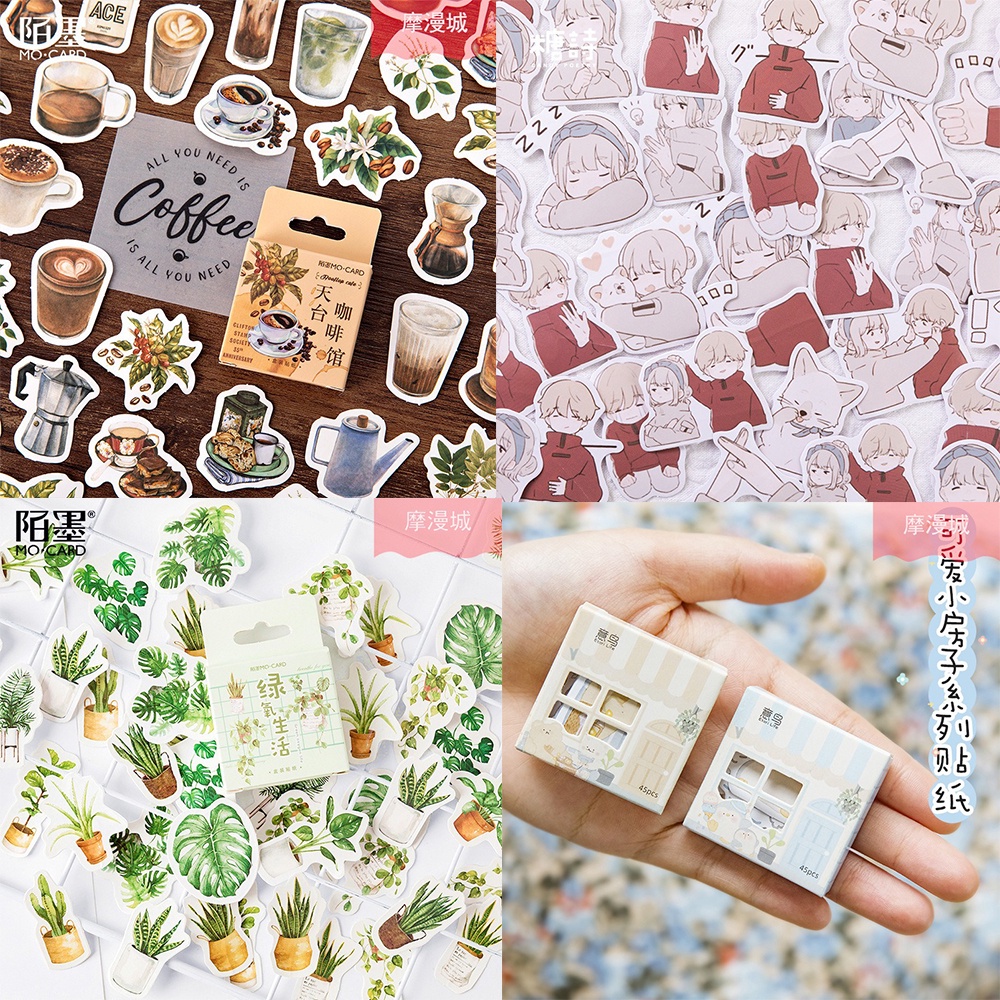 

Sticker Mini Box isi 42-46pcs / Stiker Bujo Journaling Scrapbook Bullet Journal Jurnal Mo Card