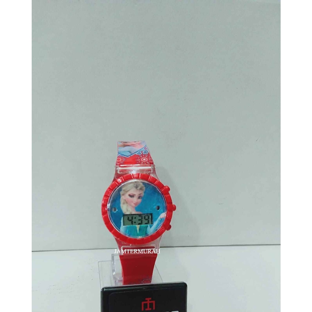 JAM TANGAN ANAK PEREMPUAN DIGITAL MUSIK LAMPU KARAKTER FROZEN 845