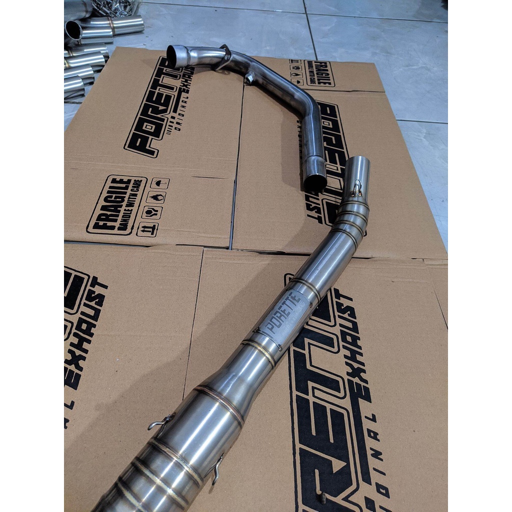 LEHER PIPA KNALPOT ROAD RACE HONDA SONIC INLET 50MM  PORETTE