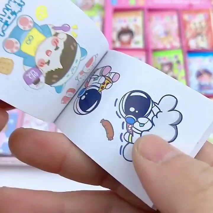 BOP (24 Lembar) Stiker Buku Momo Kecil Mini VIRAL/ Sticker Note Washi Karakter Manga Anak Kecil