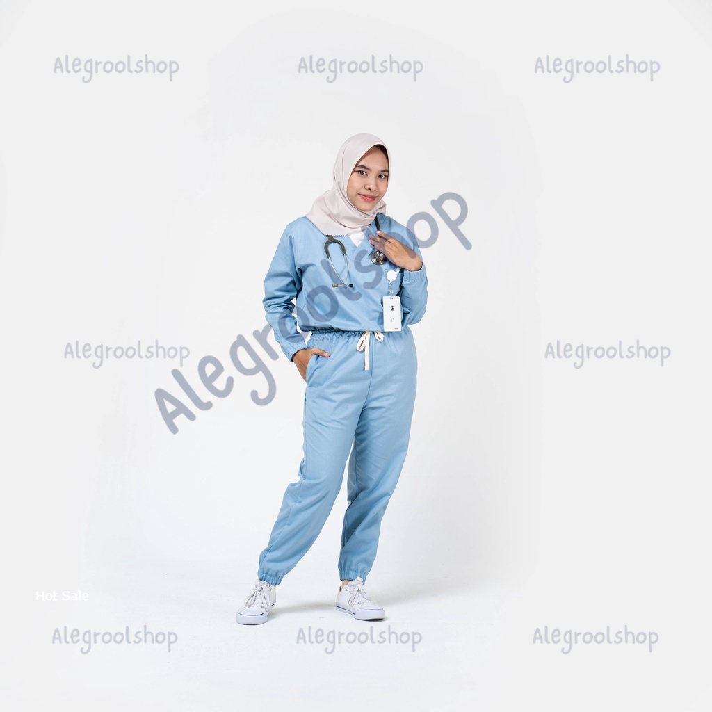 Doctor Scrub's Baju OK Lengan Pendek series 'Dual Tone'