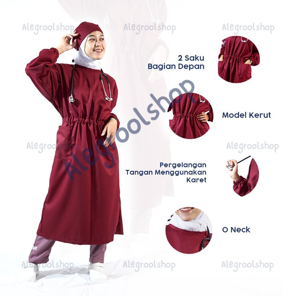 Surgical Gown Katun Jepang Premium 'Model Kerut' Voll.01
