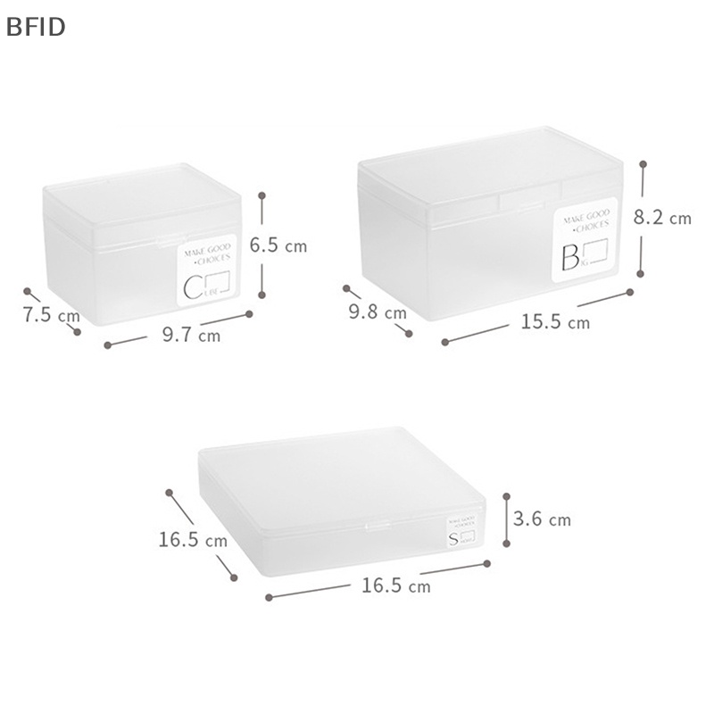 [BFID] Kotak Penyimpanan Plastik Transparan Photocards Small Card Stiker Organizer Box Organizer Meja Subpaket Tempat Alat Tulis [ID]