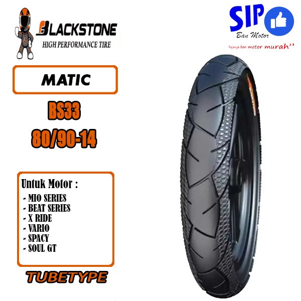 Ban Motor Matic Blackstone BS 33 80 90 14 Tubetype Untuk Mio Beat