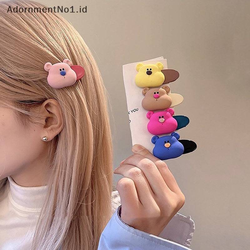 [AdornmentNo1] 2pcs baru jepit rambut anak perempuan Super Cute dan Cute Little Bears klip kecil manis rusak jepit rambut