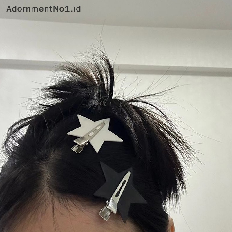 [AdornmentNo1] 5pcs manis keren bintang jepit rambut gaya korea pesona sederhana logam Bobby Pin buaya klip aksesoris rambut untuk gadis Fashion hiasan kepala