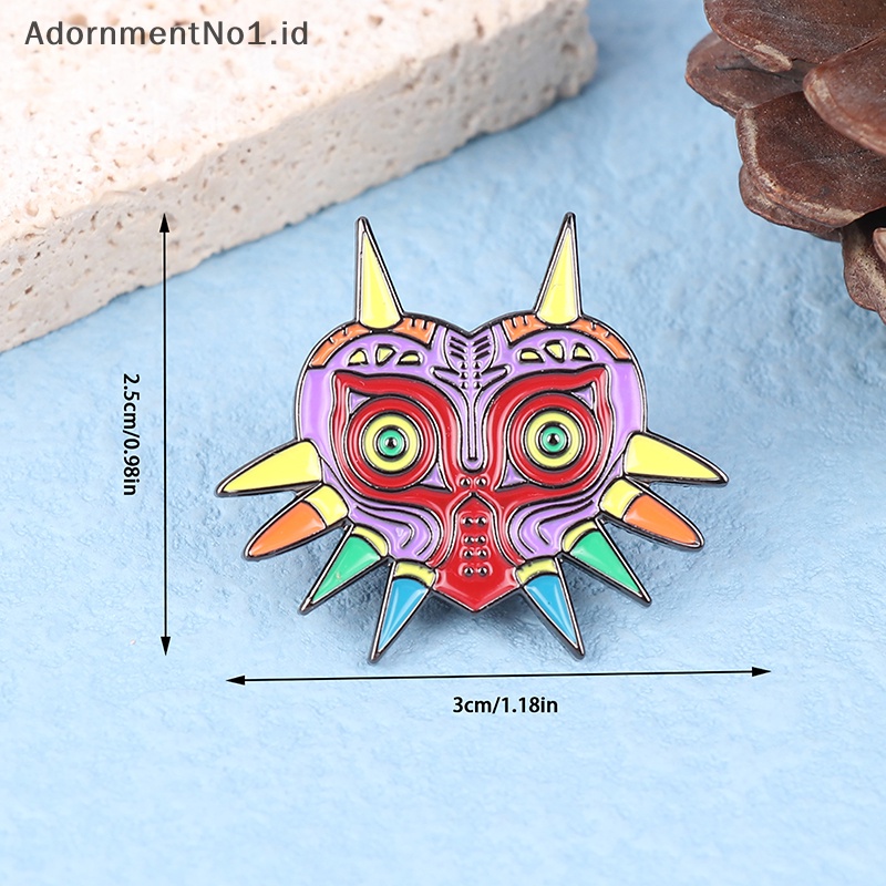 [AdornmentNo1] The Legends of Zelda bros majora 's topeng permainan logam Enamel Lapel pin Anime Cosplay aksesoris perhiasan hadiah ulang tahun anak