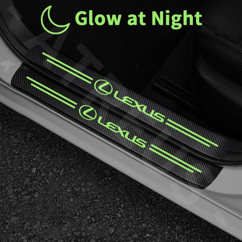 Luminous Stiker Pelindung Pintu Mobil Lexus Anti Gores Threshold Strips Mobil Stiker Untuk Lexus rx 570 RX300 LX570 CT200H NX250 RX350 LX470 IS NX ES