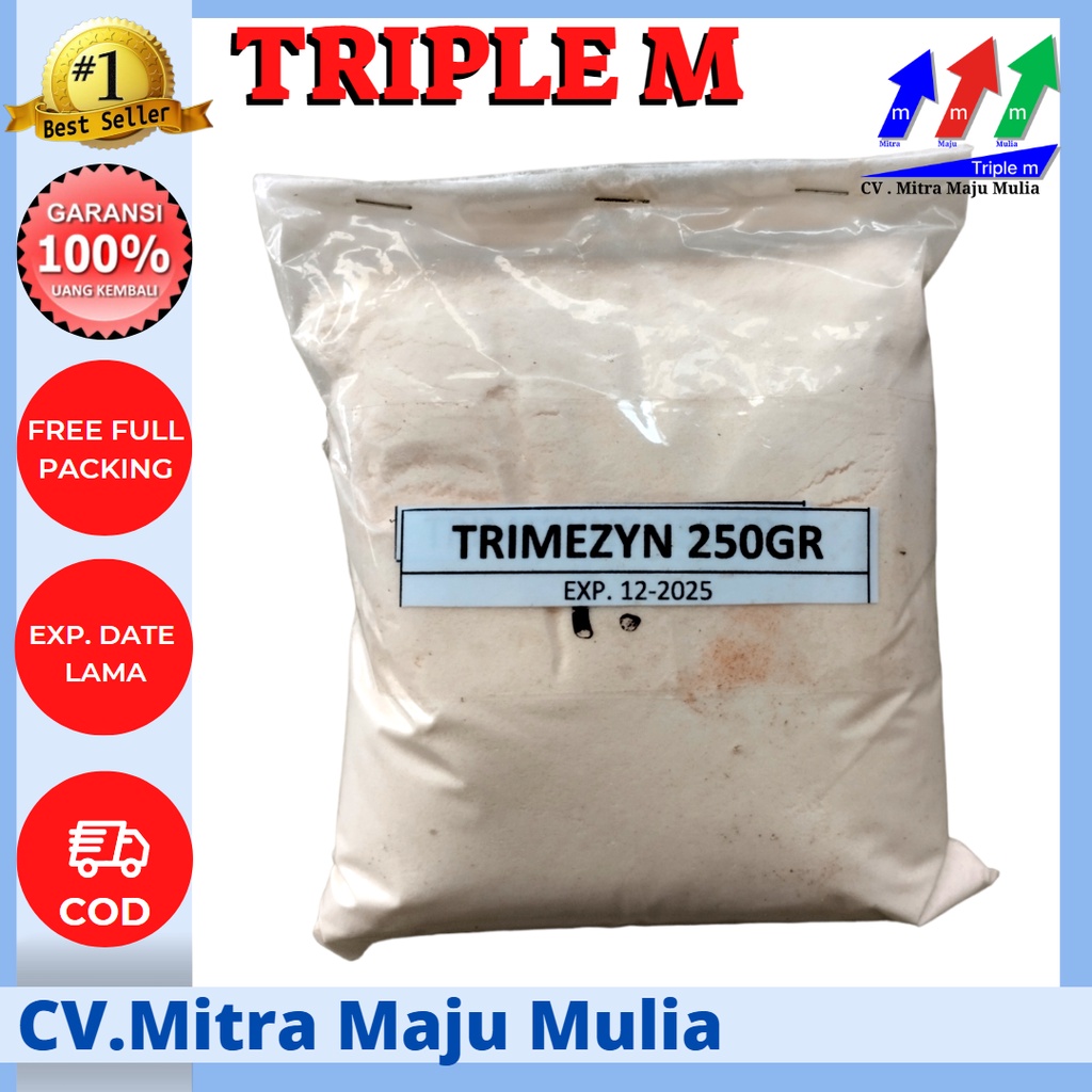 Trimezyn S 250gr (obat CRD , KORISA , KOLERA , COLI , PULLORUM) Medion