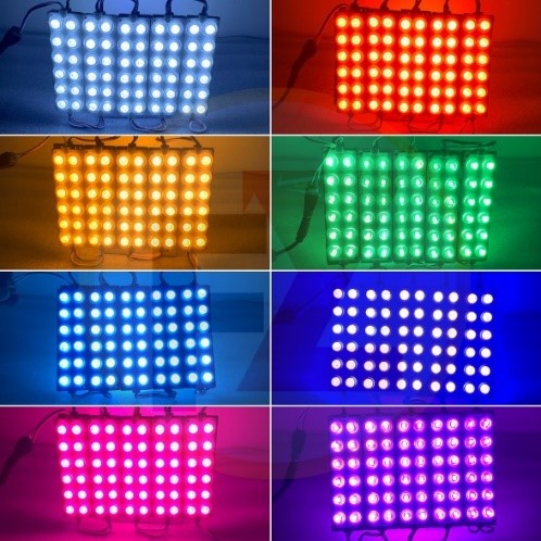 Lampu LED Modul Module Strip Bak 12 Mata Besar  Putih Merah Hijau Kuning Biru Pink 6 Watt Truck Truk Neon Box Variasi Motor Mobil Fuso 12 24V Waterproof