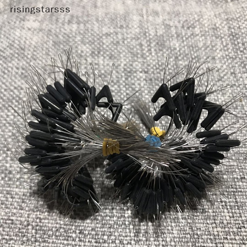 Outdoor 50pcs Double Hooks Kontaktor Device Line Bifurcation Ruang Delapan Tipe Space Bean Line Putar Alat Memancing Aksesoris Baru