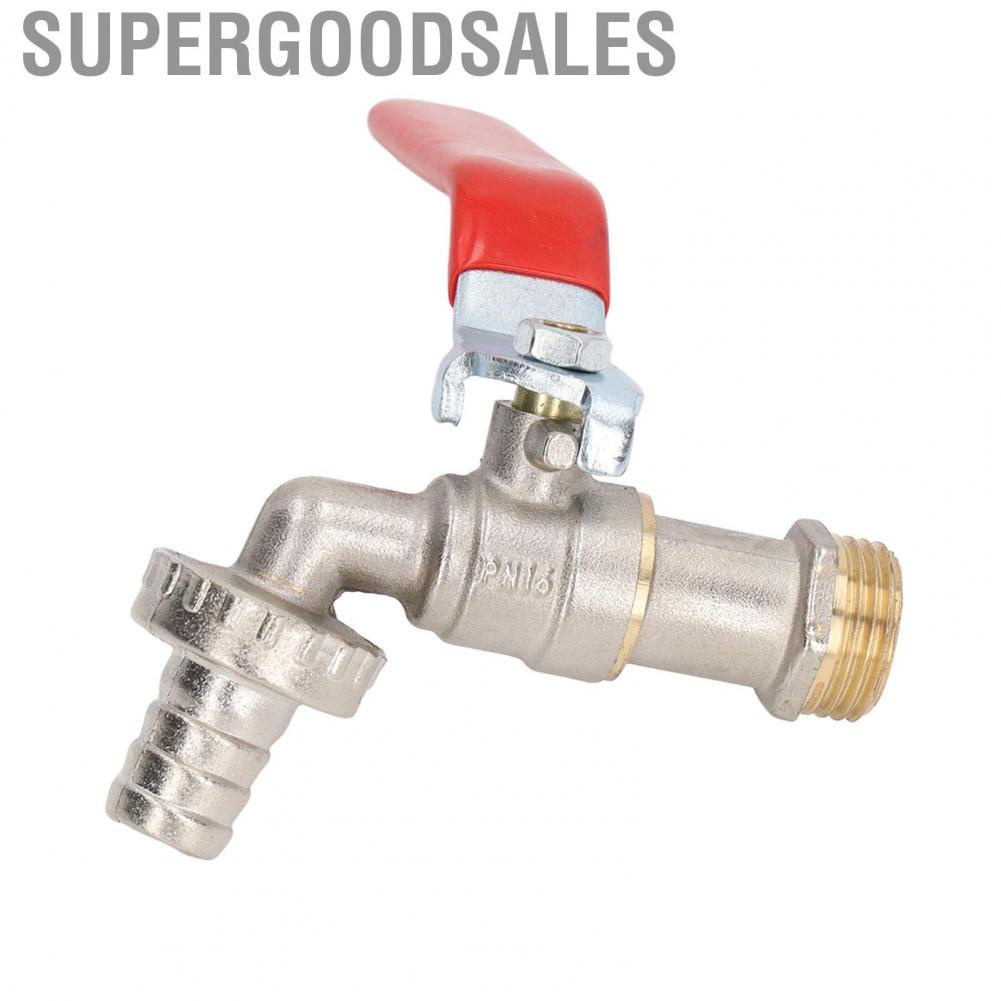 Supergoodsales Home Hose Faucet  1/2in Outlet 3/4in Inlet Corrosion Resistant Multifunctional Brass Water for Irrigation Household