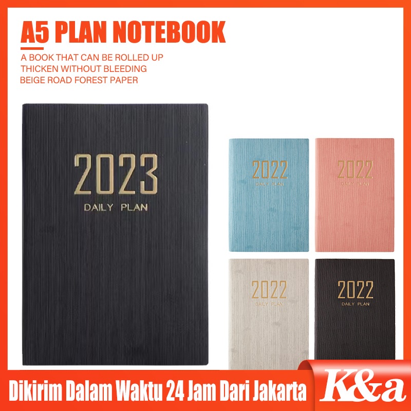 

2023 Buku NotebookBuku Catatan Planner book A5 Big Size 176 Lembar / Catatan / Agenda Mingguan Mini Portable 365 Hari Untuk Kantor / Sekolah