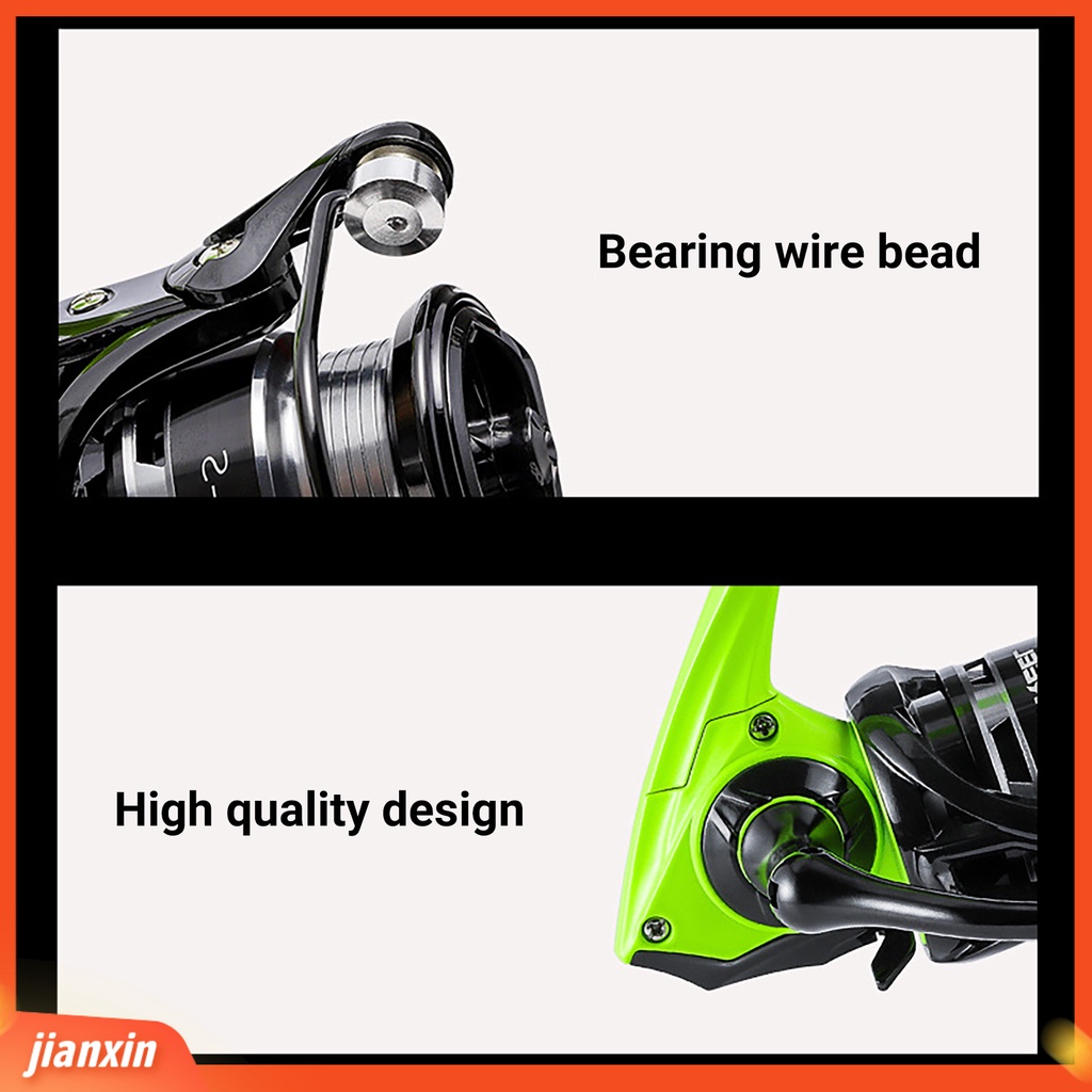 (In Stock) Gapless Spinning Fishing Wheel Fast Wire Exit Rubber Grip Ketangguhan Yang Baik Padat Gulungan Pancing Aksesori Pancing