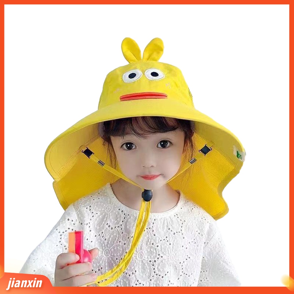 (In Stock) Anak-Anak Topi Bucket Lucu Kartun Topi Musim Panas Perlindungan Matahari Bertepi Besar Topi Nelayan Anak Laki-Laki Perempuan Hiking Perjalanan Topi Pantai Tabir Surya Aksesoris