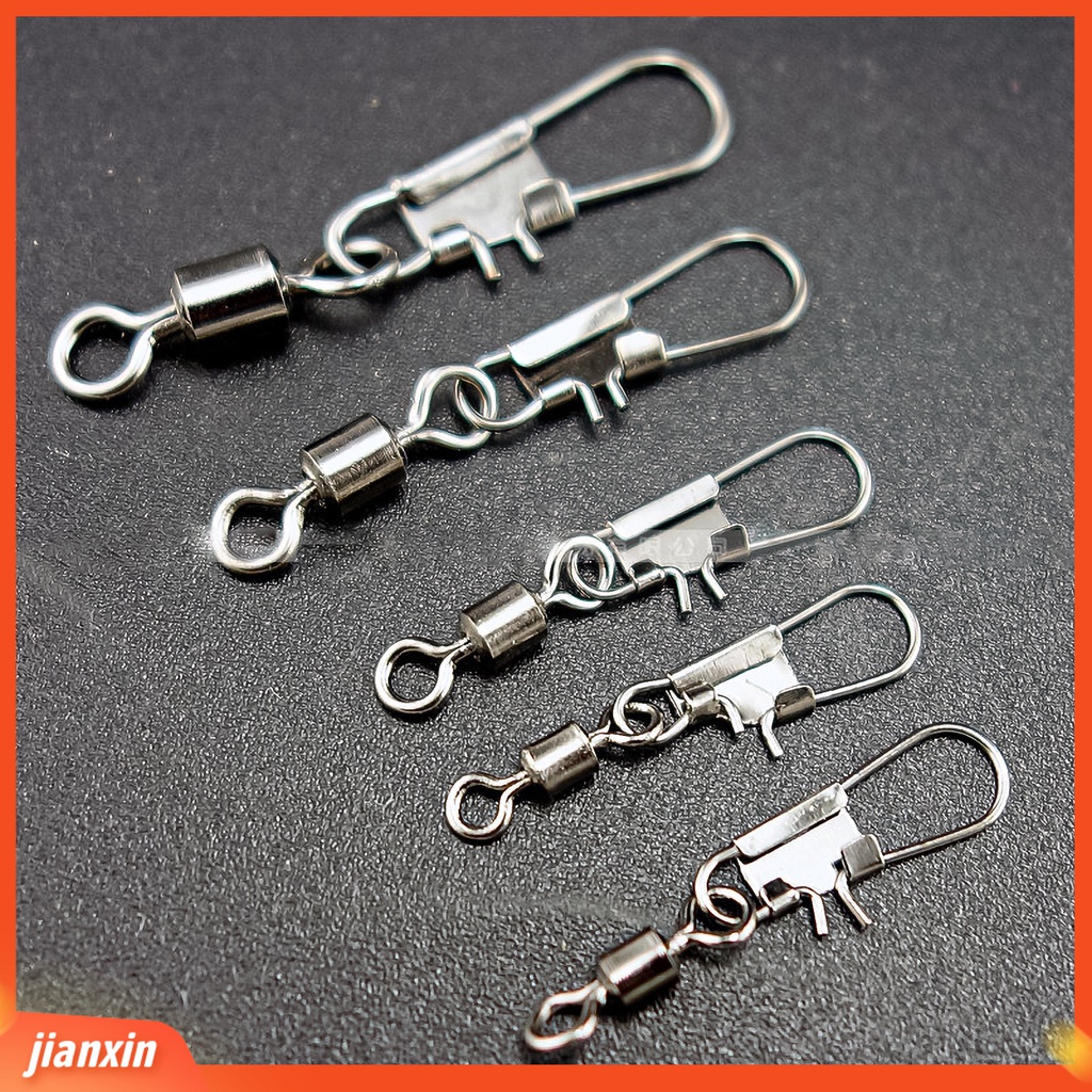 (In Stock) 300Pcs Snaps Putar Bola Bearing Multifungsi Silver Portable Konektor Memancing Aksesoris Kit Set Untuk Memancing Di Luar Ruangan
