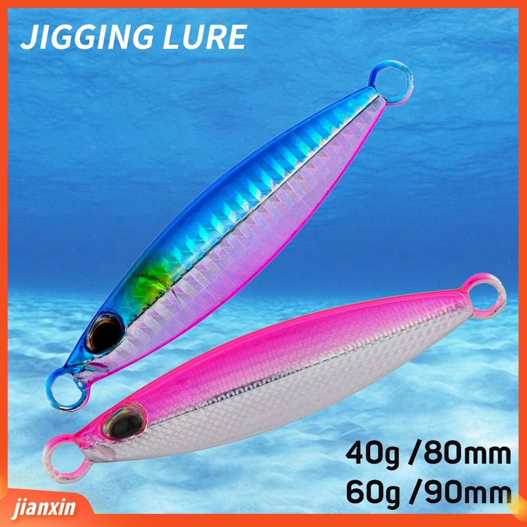 (In Stock) 40g /60g Umpan Pancing Metal Asimetris Reflektif Ketangguhan Yang Baik Jigging Lure Untuk Memancing