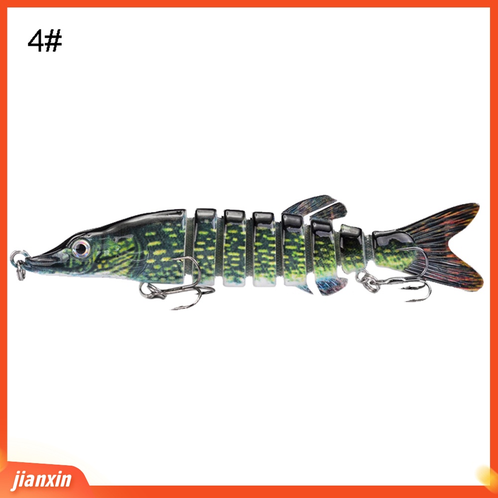 (In Stock) 12.5cm 21g Multi Jointed Fishing Artificial Lifelike Lure Wobbler Fish Swim Umpan