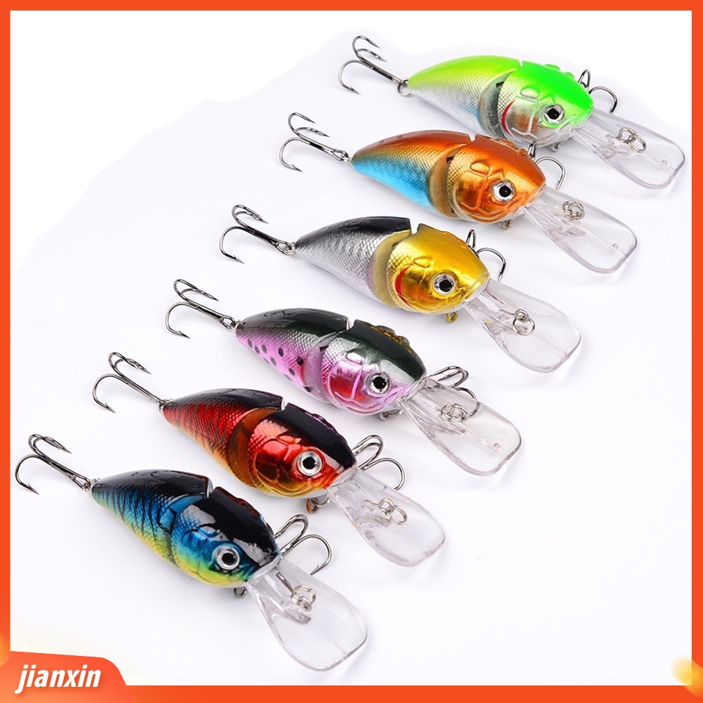 (In Stock) 3D Mata Bionic Ikan Memancing Umpan Keras Mengambang Popper Hooks Umpan Alat Portable