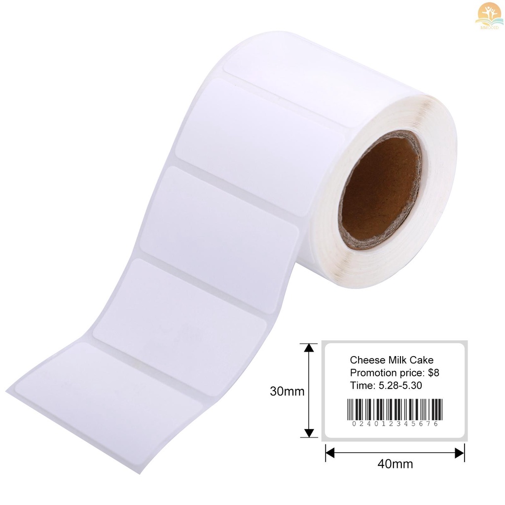 In Stock Label Printer Stiker Kertas Label Thermal Self-Adhesive Printable Paper Roll Tahan Air Minyak Tahan Sobek Untuk Harga Cetak Barcode Nama Untuk Therm Seri DP23/DP30