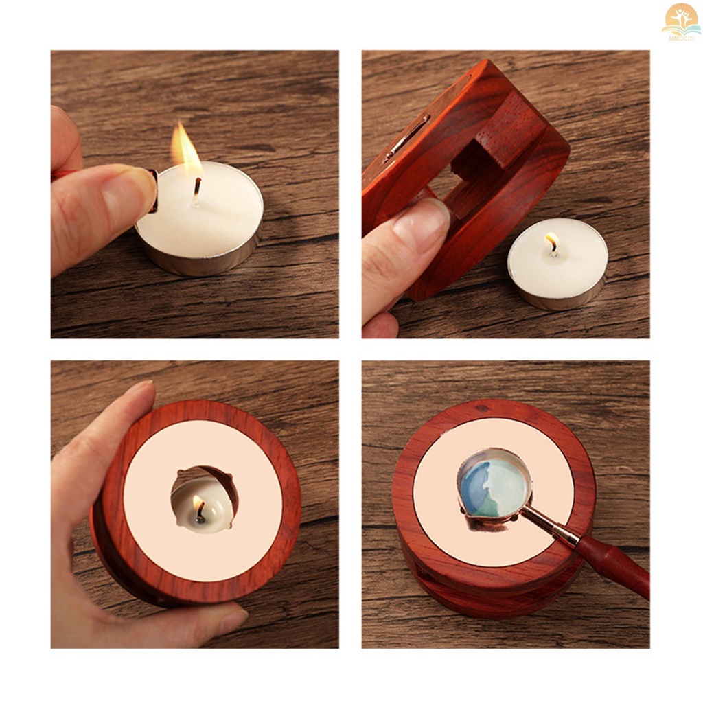 In Stock Retro Wax Seal Warmer Sealing Wax Tungku Alat Kompor Panci Sealing Wax Melter Spoon Holder Untuk Wax Sealing Stamp Amplop Kartu Undangan Seal Seni Kerajinan Tangan