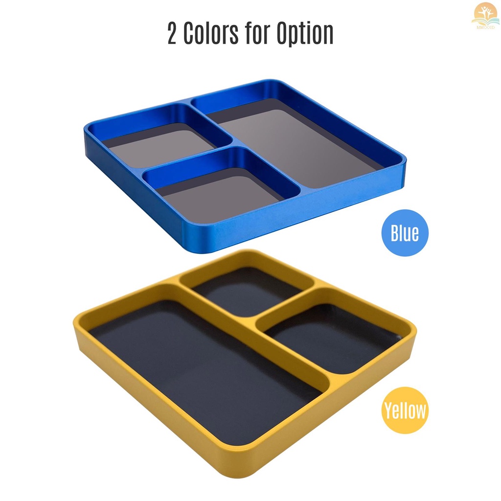 In Stock Magnetic Desktop Sekrup Tools Parts Tray Holder Penyimpanan Piring Kotak Case Organizer Untuk Bagian Logam Sekrup Soket Baut Pin Organisasi