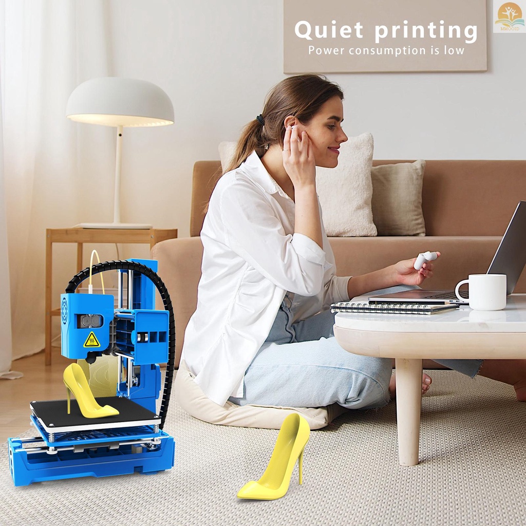 In Stock EasyThreed 3D Printer Mesin Cetak Desktop Mini Untuk Anak-Anak 100x100x100mm Ukuran Cetak Platform Dapat Dilepas Pencetakan Satu Kunci Dengan Kartu TF PLA Sample Filament Untuk Pemula Ho