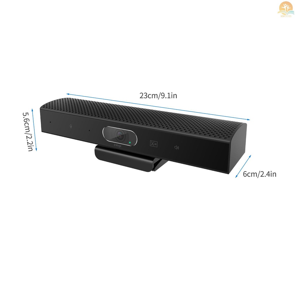In Stock 2K Webcam Kamera Konferensi Video HD 3-in-1 Dengan Mikrofon Dan Speaker AI Face Tracking Auto Focus360° Voice Pickup 4megapixel USB Plug &amp; Play Kompatibel Dengan Windows