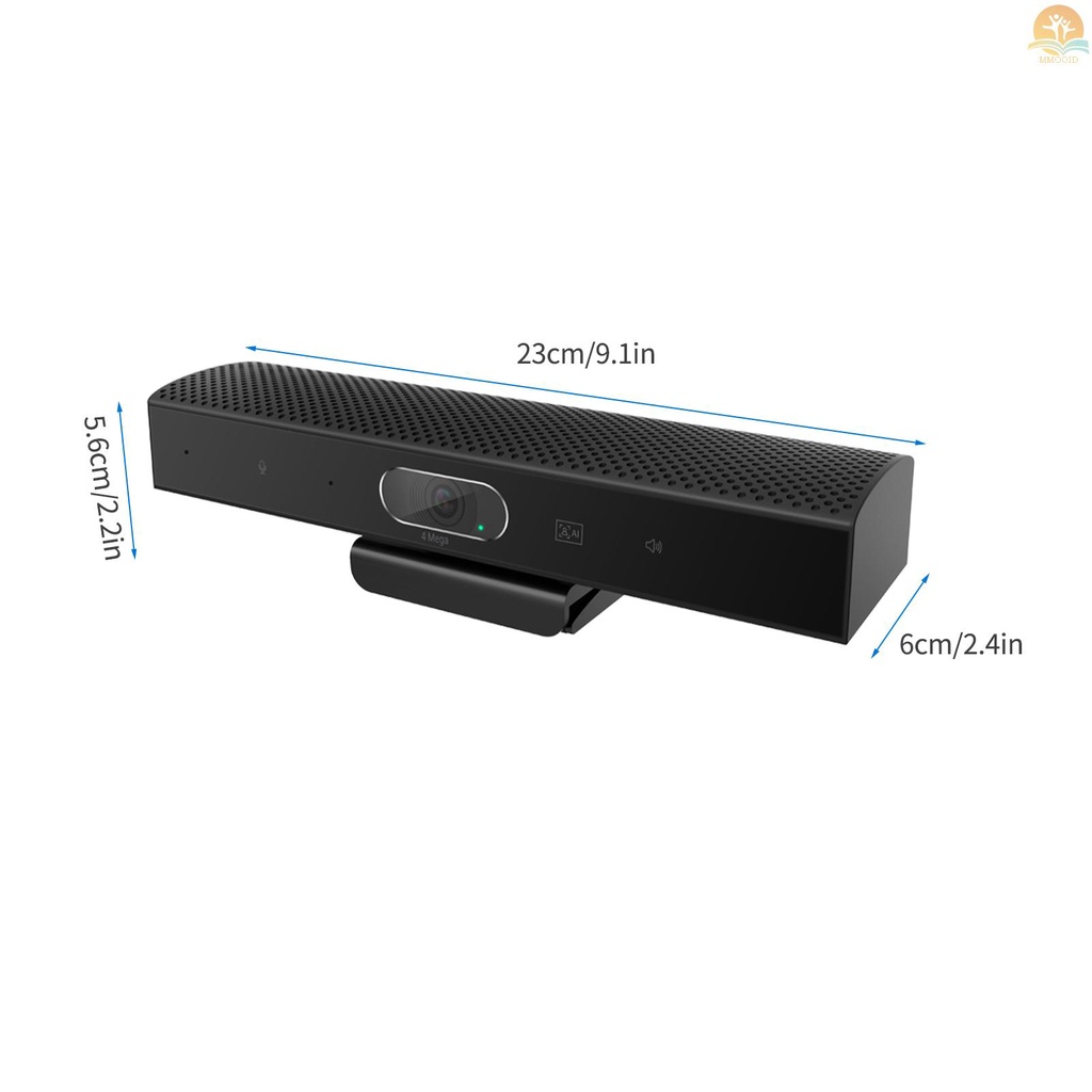 In Stock 2K Webcam Kamera Konferensi Video HD 3-in-1 Dengan Mikrofon Dan Speaker AI Face Tracking Auto Focus360° Voice Pickup 4megapixel USB Plug &amp; Play Kompatibel Dengan Windows