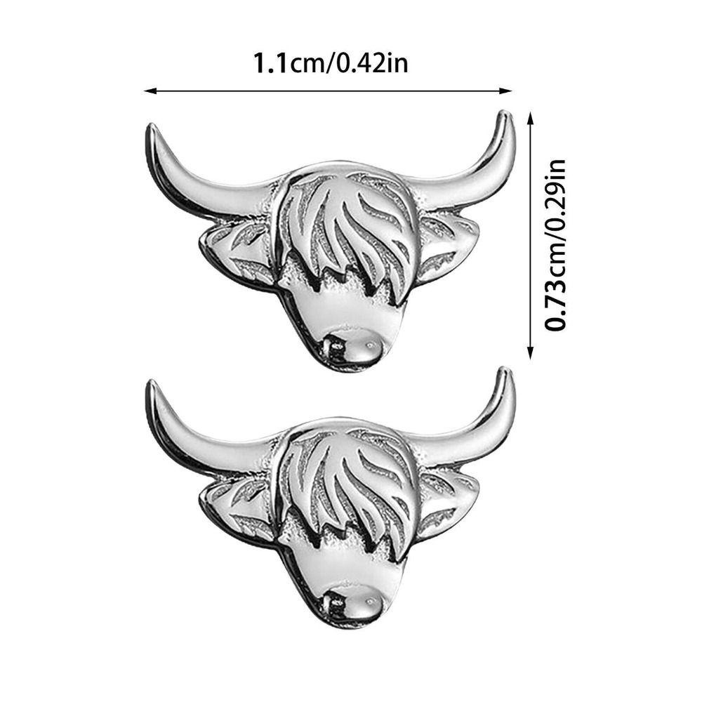 LILY Anting, Handmade Ear studs, Fashion Skotlet Dataran Tinggi Sapi Alloy Retro Stud Earring Untuk Wanita