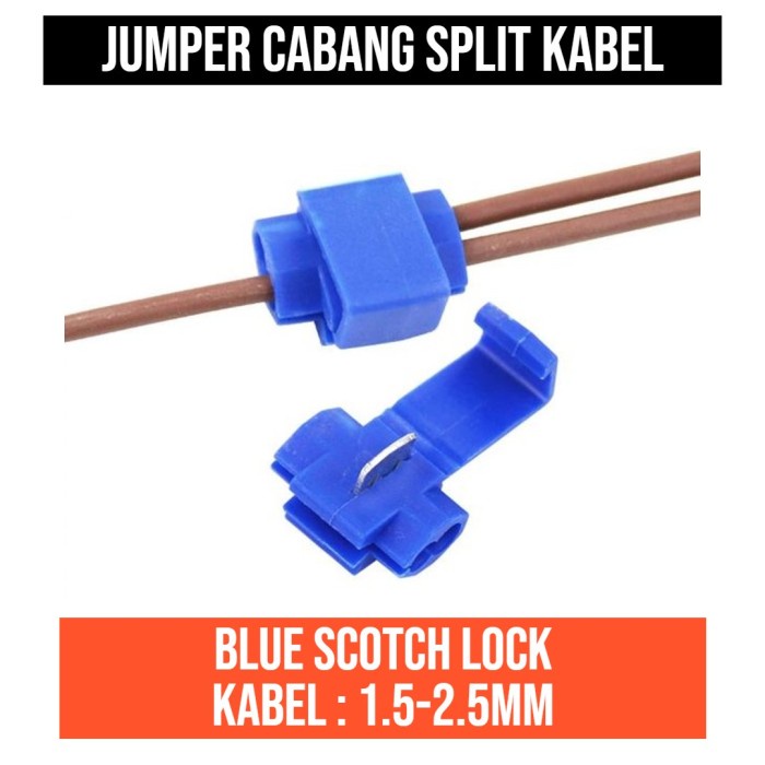 Kabel Cabang 3 Splitter Blue Scotch Lock Quick Biru 1.5 - 2.5 mm 15A