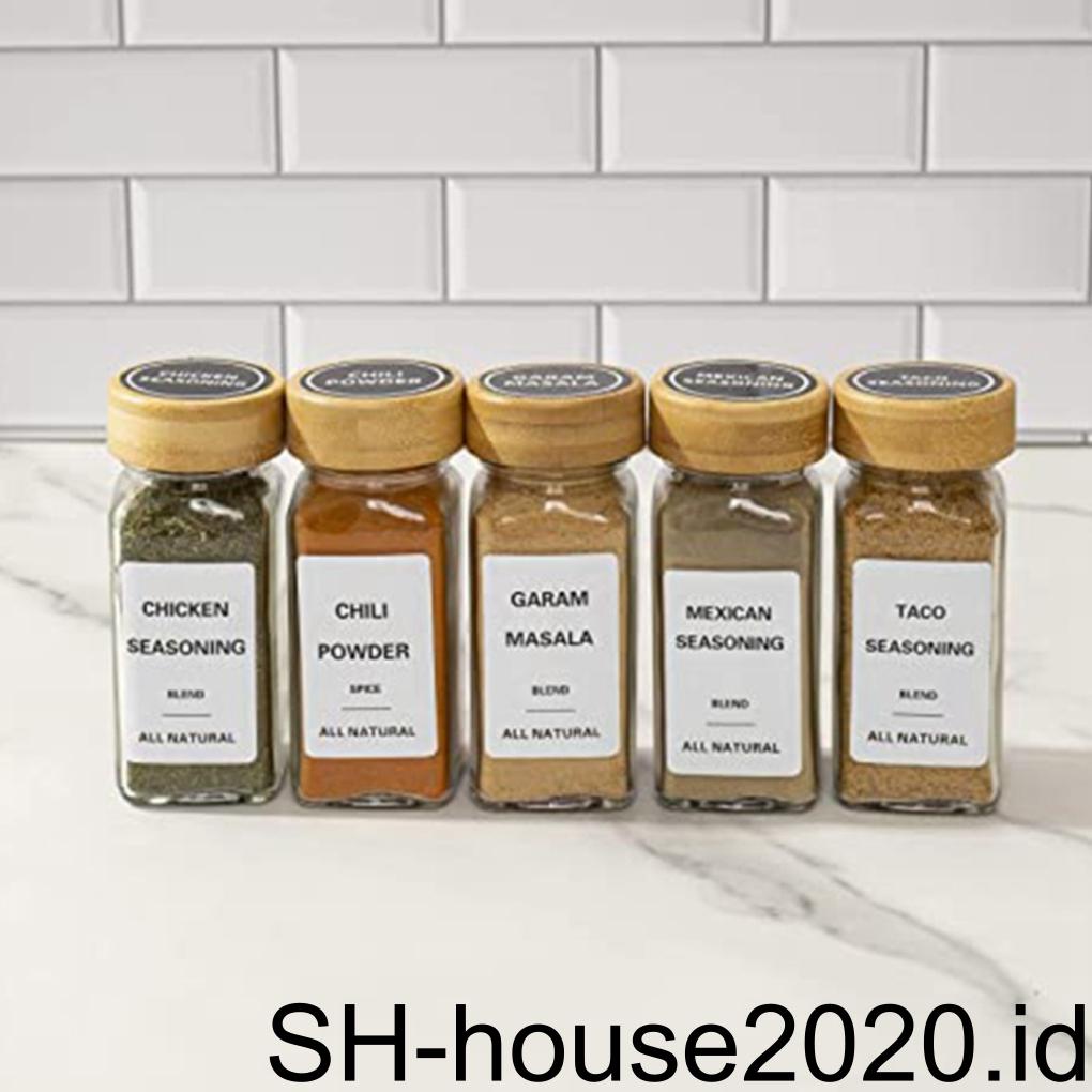 Toples Bumbu Kaca Dengan Tutup Botol Bumbu Seasoning Pepper Storage Rumah Tangga Dapur Restoran Piknik Alat Barbekyu