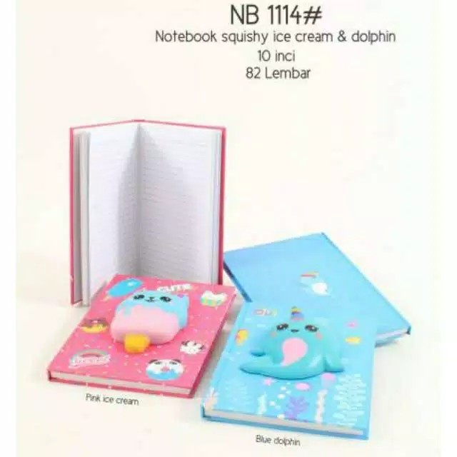 

✨BISA COD✨ -BUKU DIARY NOTEBOOK RAINBOW FUR UNICORN BULU - Squishy Dolphin
