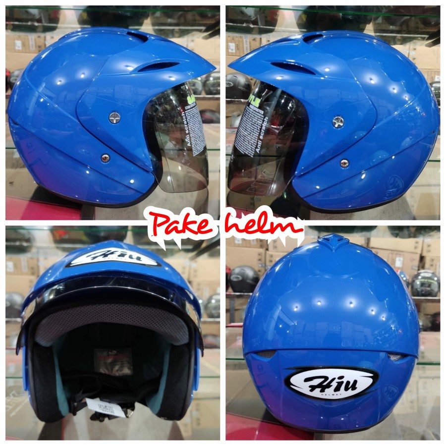 GF89AS HELM HIU NICO HALF FACE BLUE MILD HIU BIRU AL