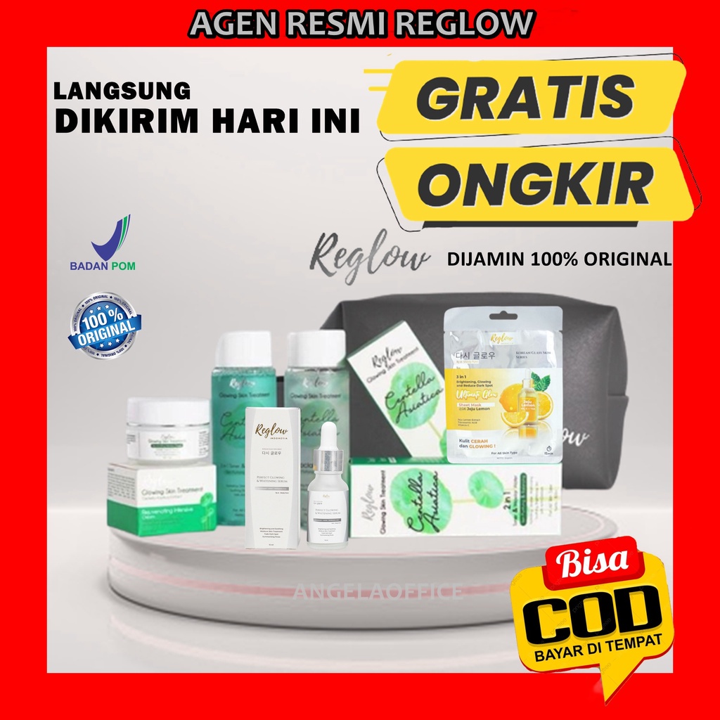 REGLOW SKINCARE ORIGINAL REGLOW BEAUTY SKINCARE 100% BPOM UNTUK FLEK ACNE PAKET OFFICIAL