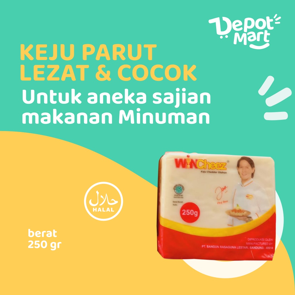 

Keju Parut Win Cheese Cheddar 250 Gr