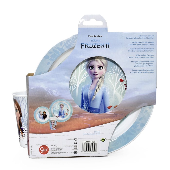 

✨BEST✨ -DISNEY Frozen II Alat Makan Anak 3 Pcs Kids Micro Set Blue Forest