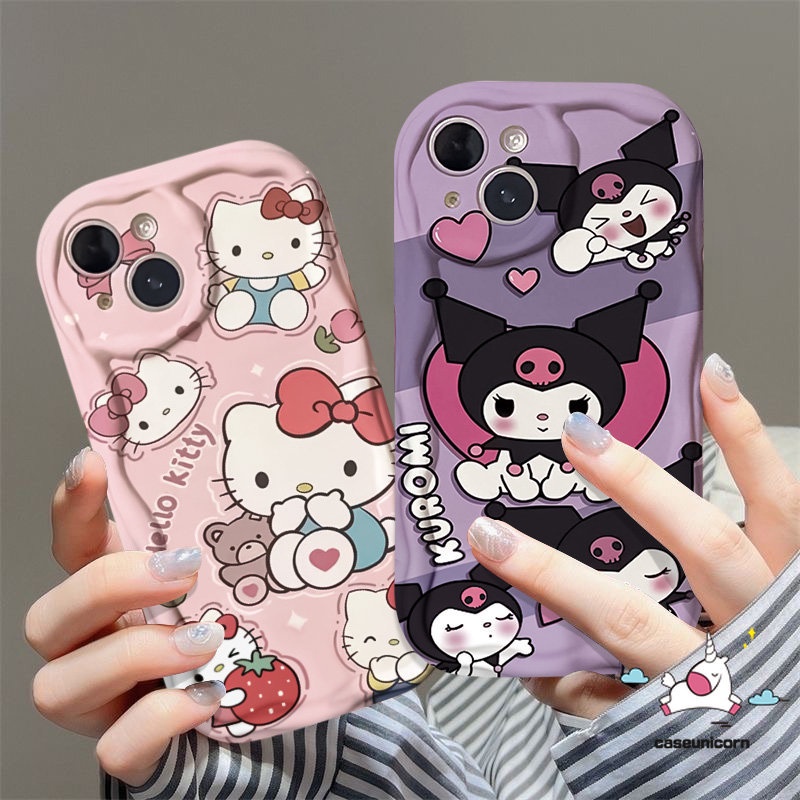 Casing Ponsel Pochacc Kuromi Lucu Untuk Infinix Hot 30i 9 8 10Lite Smart 6Plus 7 6 5 Hot 10 12 30 11 8 20 9 Play Note12 G96 Kartun Doodle Hello Kitty Tpu Soft 3D Wavy Curved Edge Case